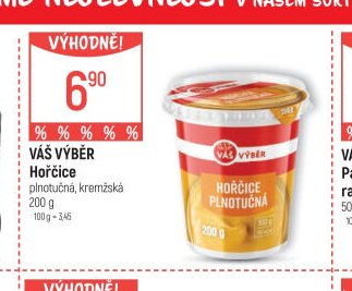 Váš výběr Hořčice plnotučná