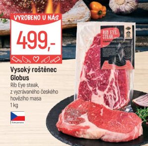 Vysoký roštěnec Globus (Rib Eye steak)