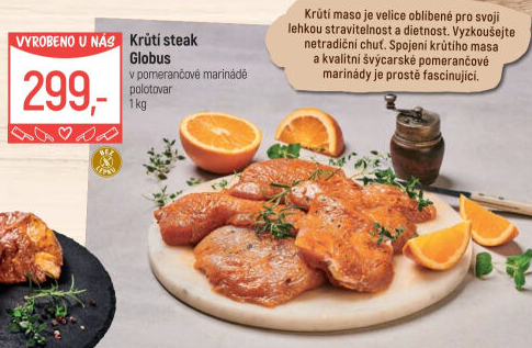 Krůtí steak marinovaný Globus