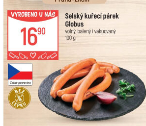 Párky kuřecí Selské Globus