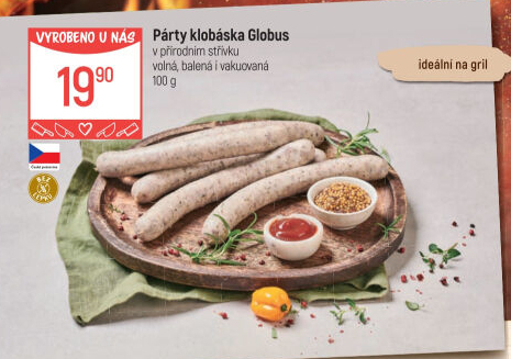 Párty klobása Globus