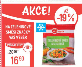 Směs s kukuřicí mražená Váš Výběr