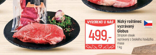 Hovězí nízký roštěnec Striploin steak Globus