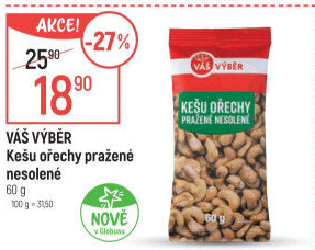 Kešu pražené Váš Výběr