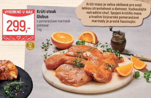 Krůtí steak marinovaný Globus