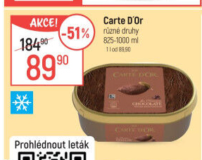 Zmrzlina ve vaničce Carte D'