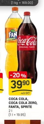 Coca Cola, Coca Cola Zero, Fanta, Sprite