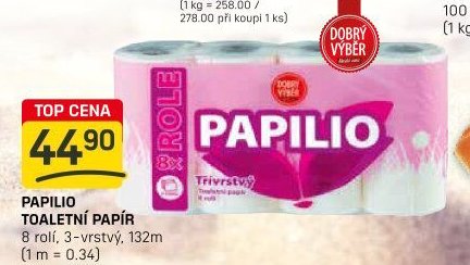 Papilio toaletní papír