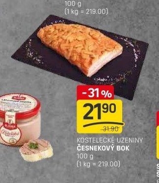 KOSTELECKÉ UZENINY ČESNEKOVÝ BOK