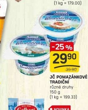 JČ POMAZÁNKOVÉ TRADIČNÍ různé druhy 150 g