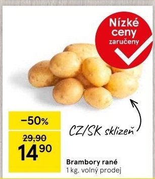 Brambory konzumní rané