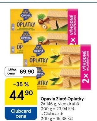 Oplatky Zlaté Opavia