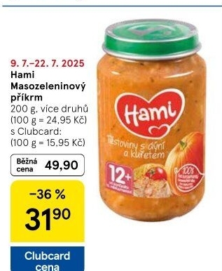 Příkrm masozeleninový Hami