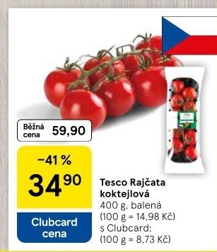 Rajčata koktejlová Tesco