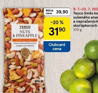 Směs sušeného ovoce a ořechů Tesco