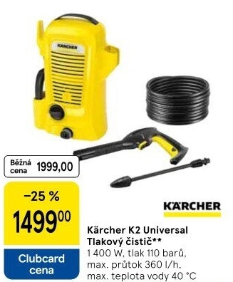 Vysokotlaký čistič K2 Universal Kärcher
