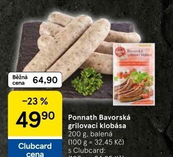Bavorská grilovací klobása Ponnath