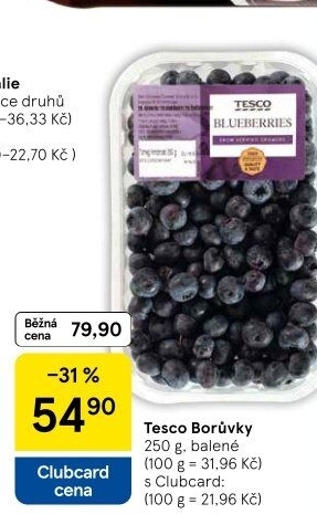 Borůvky Tesco