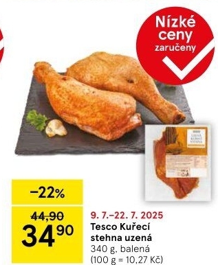 Kuřecí stehna uzená Tesco