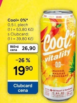 Nealkoholické pivo ochucené Staropramen Cool+