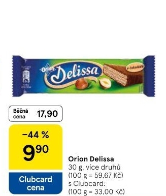 Oplatky celomáčené Delissa Orion