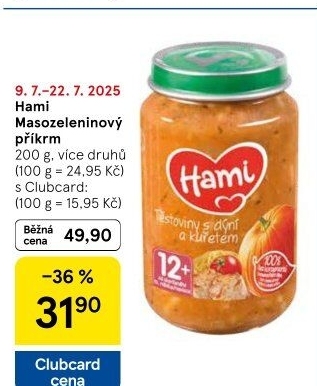 Příkrm masozeleninový Hami