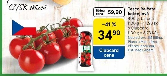 Rajčata koktejlová Tesco