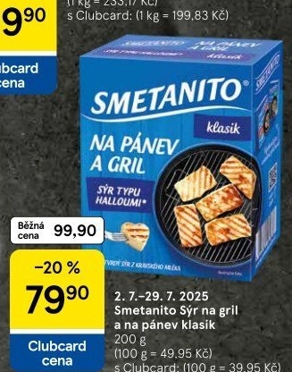 Sýr Smetanito na gril Želetava