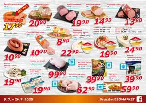akční leták ESO MARKET 9.7.2025-20.7.2025