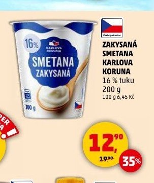 Zakysaná smetana Karlova Koruna 200 g
