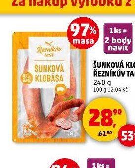 ŠUNKOVÁ KLOBÁSA ŘEZNÍKŮV TALÍŘ