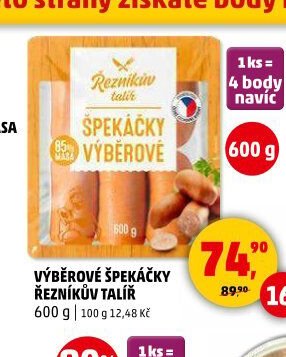 VÝBĚROVÉ ŠPEKÁČKY ŘEZNÍKŮV TALÍŘ