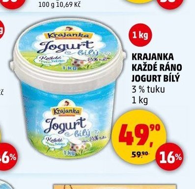 KRAJANKA KAŽDÉ RÁNO JOGURT BÍLÝ