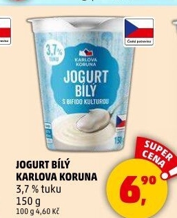 Bílý jogurt Karlova Koruna