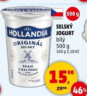 Bílý jogurt selský Hollandia