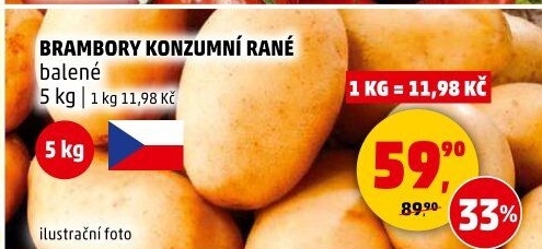 Brambory konzumní rané