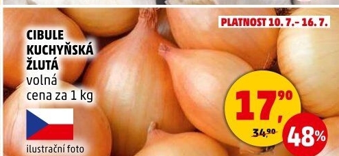 Cibule kuchyňská žlutá