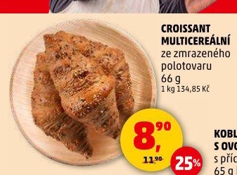 Croissant multicereální