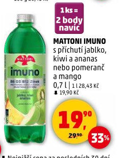 Ochucená voda Mattoni Imuno