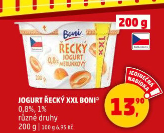 Ochucený jogurt řeckého typu Boni