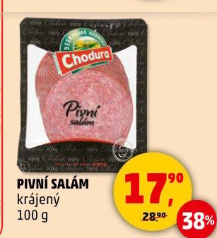 Salám pivní Beskydské uzeniny Chodura