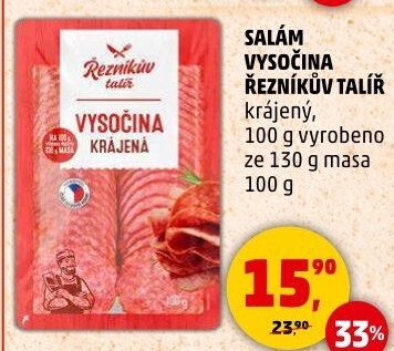 Salám Vysočina Řezníkův talíř