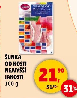 Šunka od kosti nejvyšší jakosti LE&