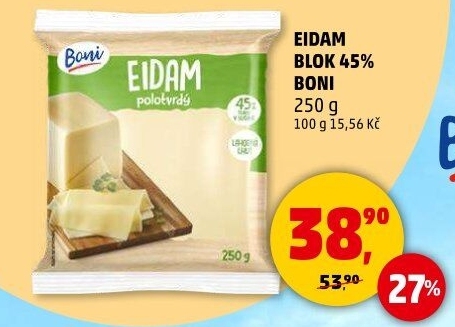 Sýr Eidam 45% Boni