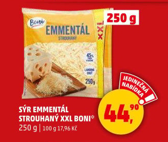 Sýr Ementál strouhaný Boni