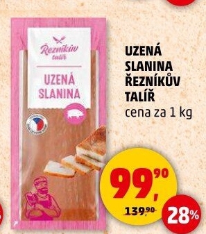 Uzená slanina Řezníkův talíř
