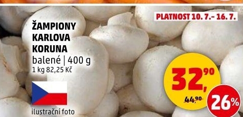 Žampiony Karlova Koruna
