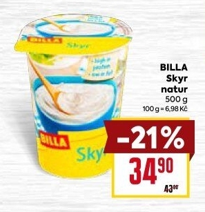 Dezert zakysaný bílý Skyr Billa