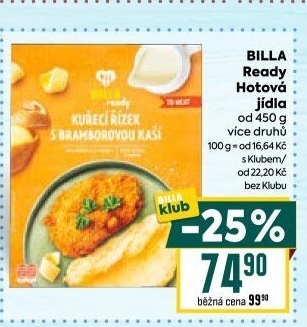 Hotová jídla Billa Ready