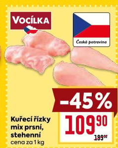 Kuřecí řízky mix Vocílka